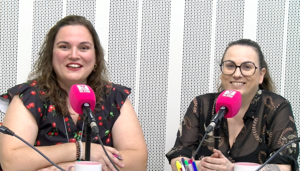 Cristina del Valle y Cristina Cano en el estudio